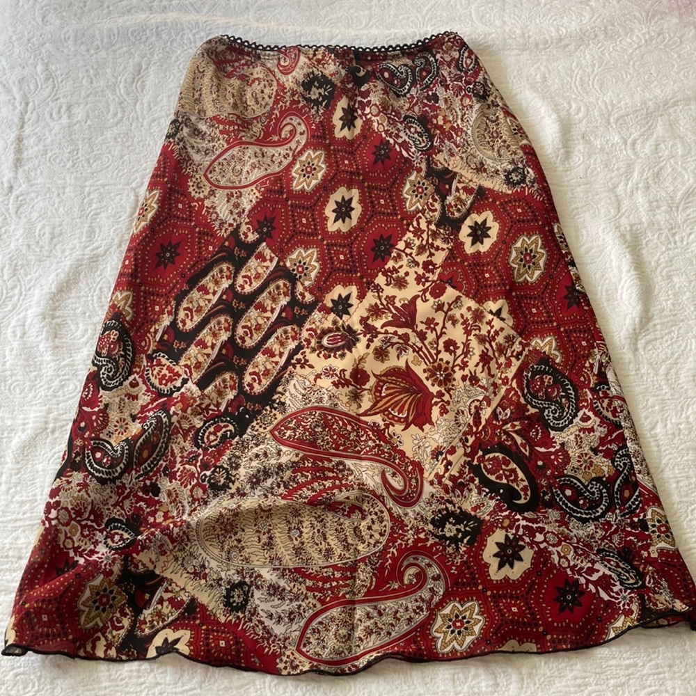 vintage multi pattern skirt!